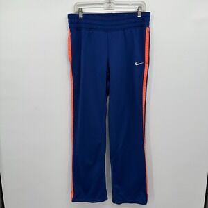 Vintage Nike Therma Fit Pants Womens Large Fleece‎ Lined Athletic Track Y2K Blue